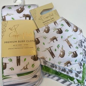 Burp cloths and bandana bibs